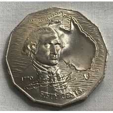 AUSTRALIA 1970 . FIFTY 50 CENTS COIN . CAPTAIN COOK